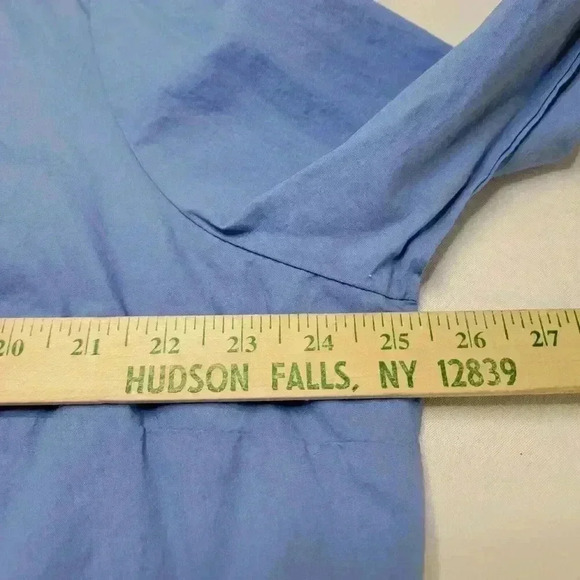 Woman Within Perfect Pintuck Top Women 1X 22/24 Blue Tunic Classic Career Office - Picture 7 of 14